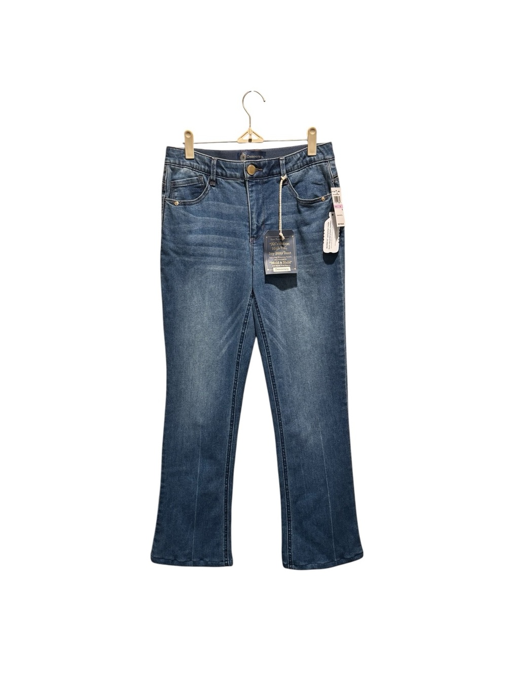 Democracy Itty Bitty Boot Cut Jeans Womens Sz 6 Blue Stretch Denim